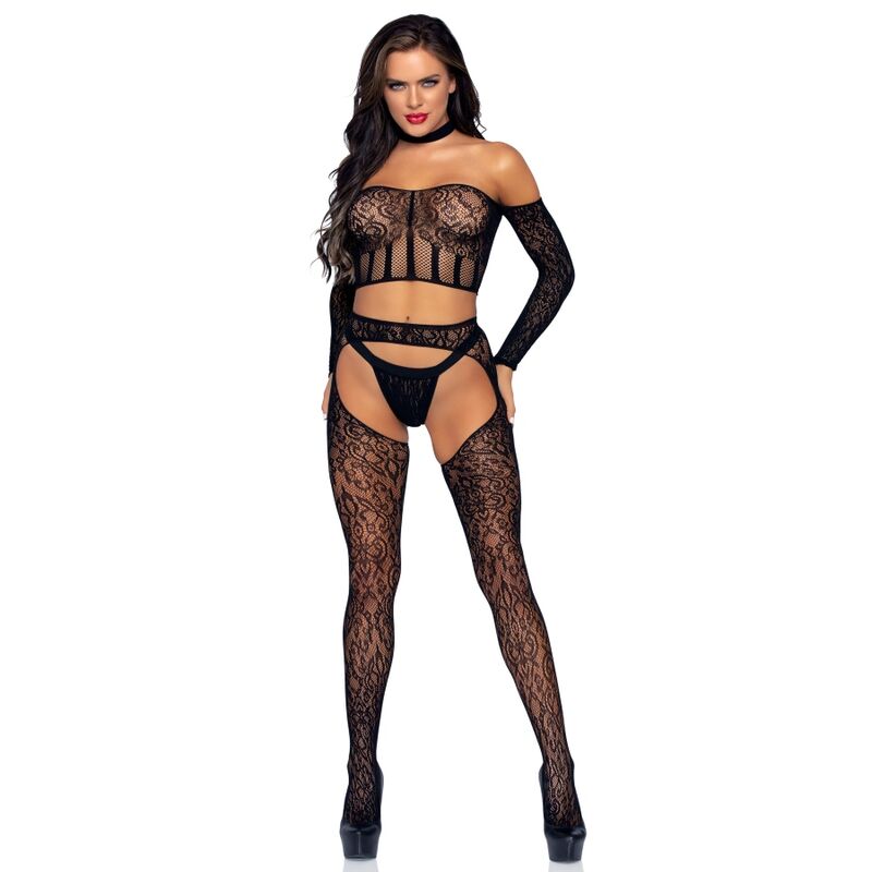 LEG AVENUE - SET TRES PIEZAS TALLA ÚNICA