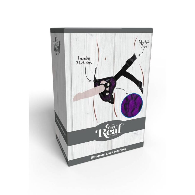 GET REAL - STRAP-ON LACE HARNÉS MORADO