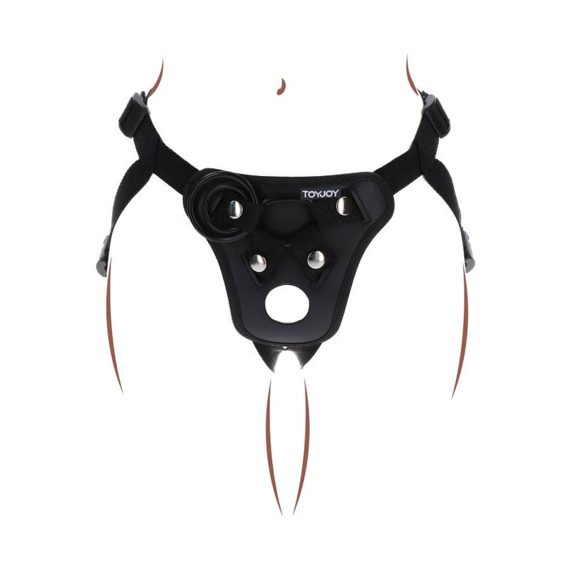 GET REAL - STRAP-ON PLEASURE HARNÉS NEGRO