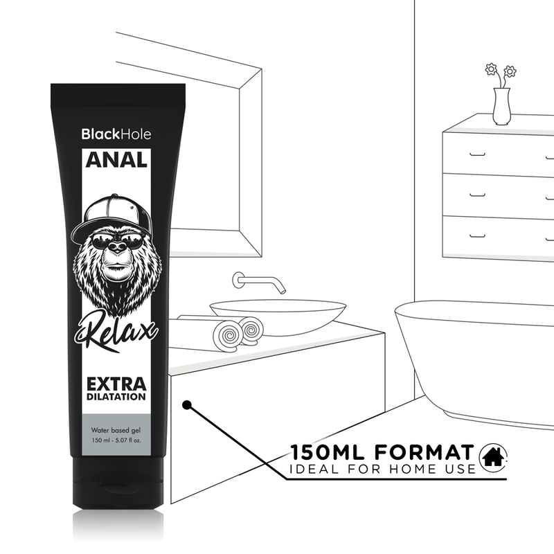 BLACK HOLE - GEL BASE AGUA DILATACIÓN ANAL 150 ML
