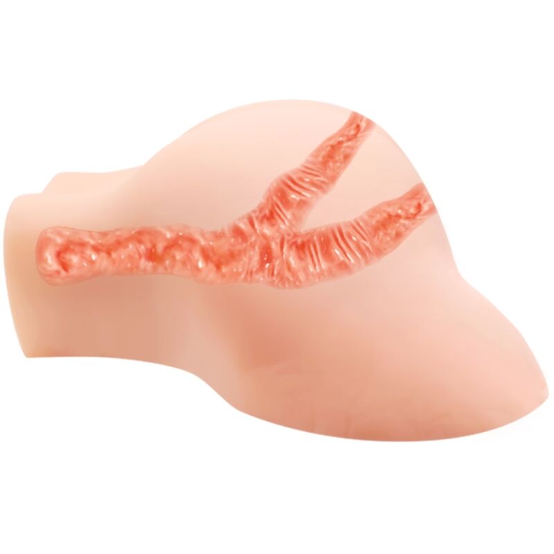 CRAZY BULL - VAGINA Y ANO CON MALLA REALISTA CON VIBRACIÓN