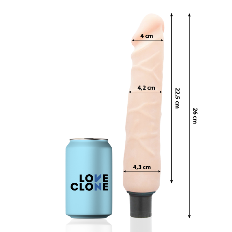 LOVECLONE - JANSEN VIBRADOR REALÍSTICO SELF LUBRICATION 26 CM -O- 4.2 CM
