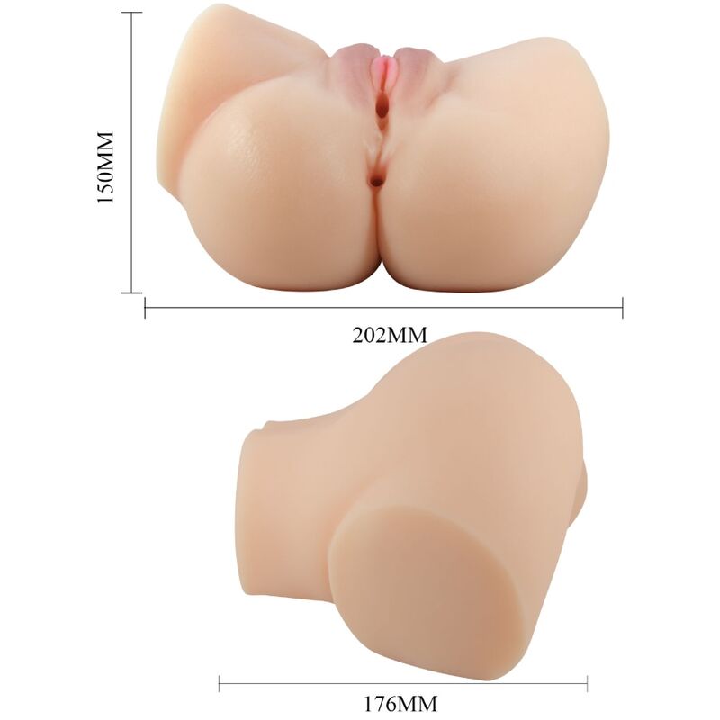 CRAZY BULL - VAGINA Y ANO REALÍSTICOS VIBRADOR EMILIA