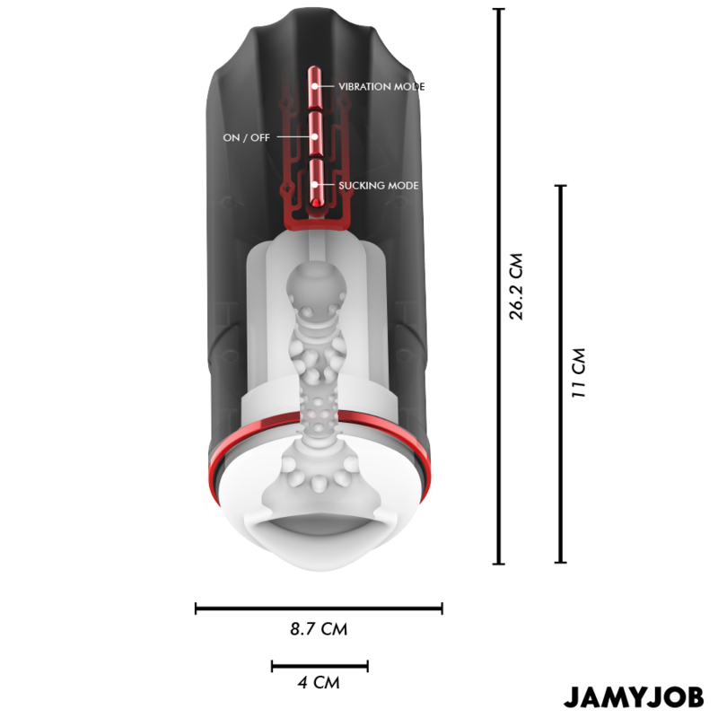 JAMYJOB - MEGABITE MASTURBADOR BOCA AUTOMÁTICO 5 MODOS SUCCIONADOR Y VIBRACIÓN