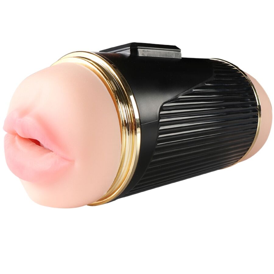 SHEQU - KAY MASTURBADOR DOBLE CON VIBRACIÓN DUAL BOCA Y VAGINA