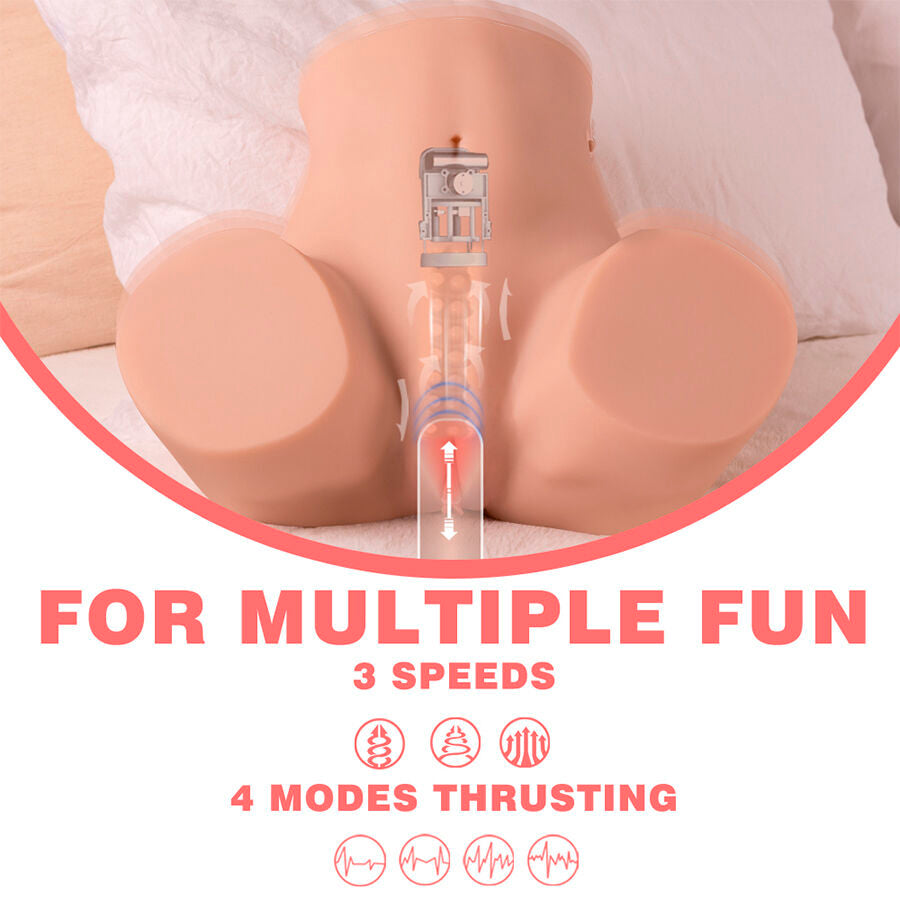 XISE - DANAE THRUSTING MASTUBADOR VAGINA REALÍSTICO CON VIBRACIÓN MULTIPOSICIÓN