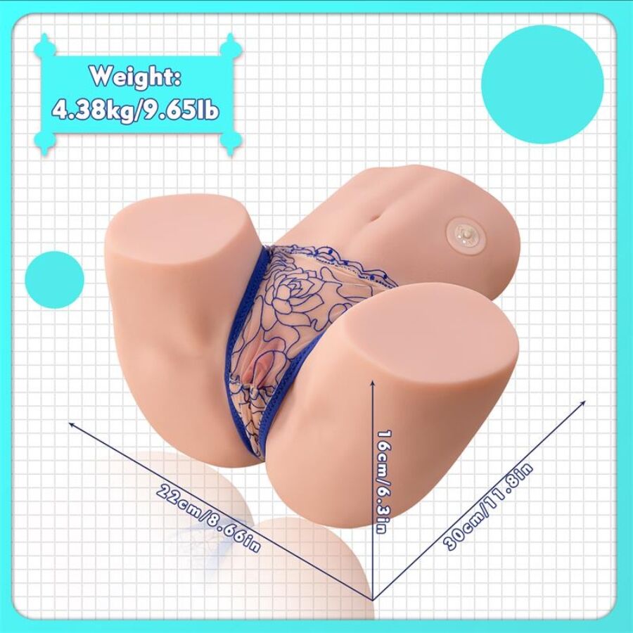 XISE - MAYA SUCKING MASTURBADOR VAGINA Y ANO REALÍSTICO CON VIBRACIÓN Y ONDAS ESTIMULADORAS 4.5 KG