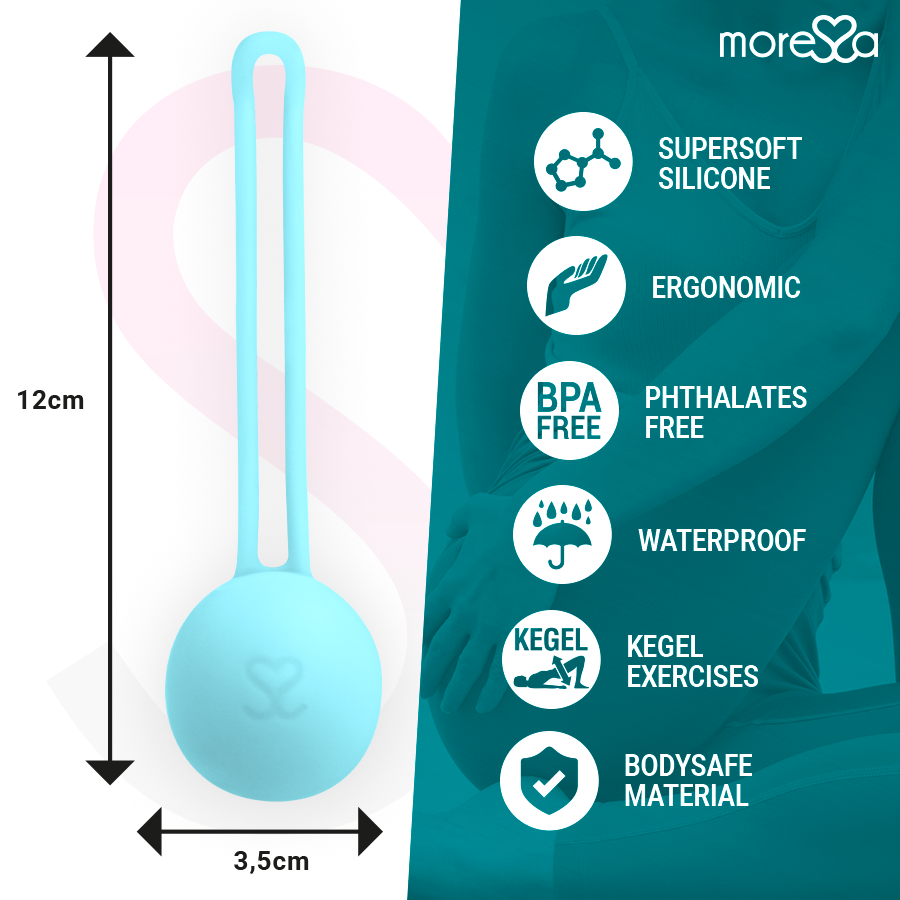 MORESSA - OSIAN ONE ENTRENAMIENTO SUELO PELVICO 51gr PREMIUM SILICONA TURQUESA