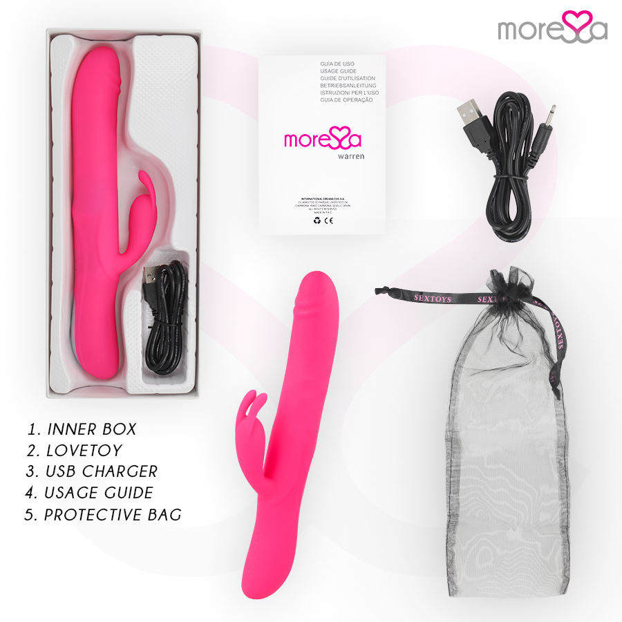MORESSA - WARREN IMPULSOR OSCILANTE Y POTENTE VIBRACIÓN PREMIUM SILICONA RECARGABLE