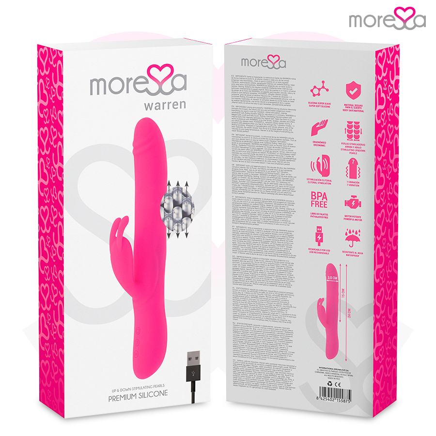 MORESSA - WARREN IMPULSOR OSCILANTE Y POTENTE VIBRACIÓN PREMIUM SILICONA RECARGABLE