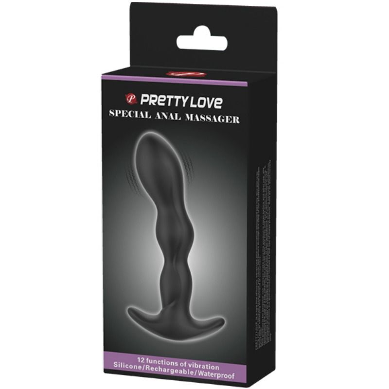 PRETTY LOVE - MASAJEADOR ANAL 12 MODOS VIBRACIÓN