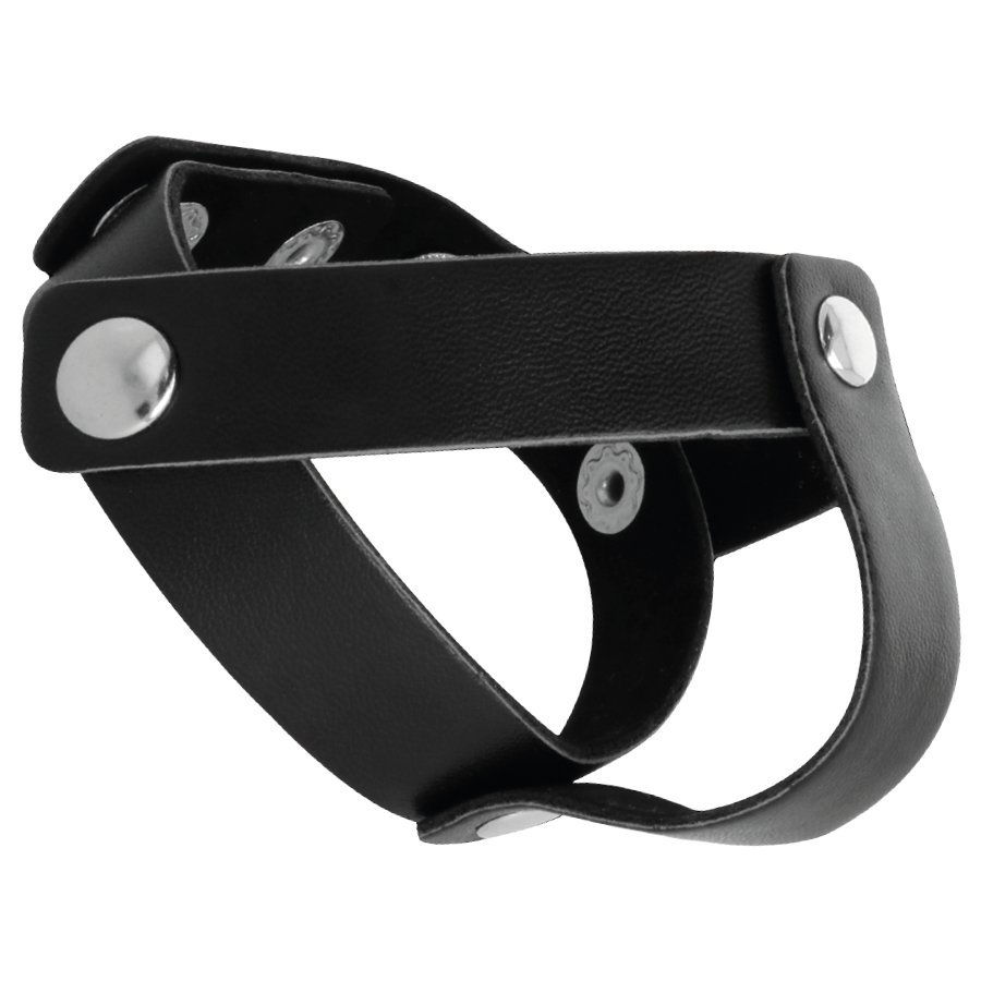 DARKNESS - ANILLO DE PIEL PARA PENE Y TESTÍCULOS