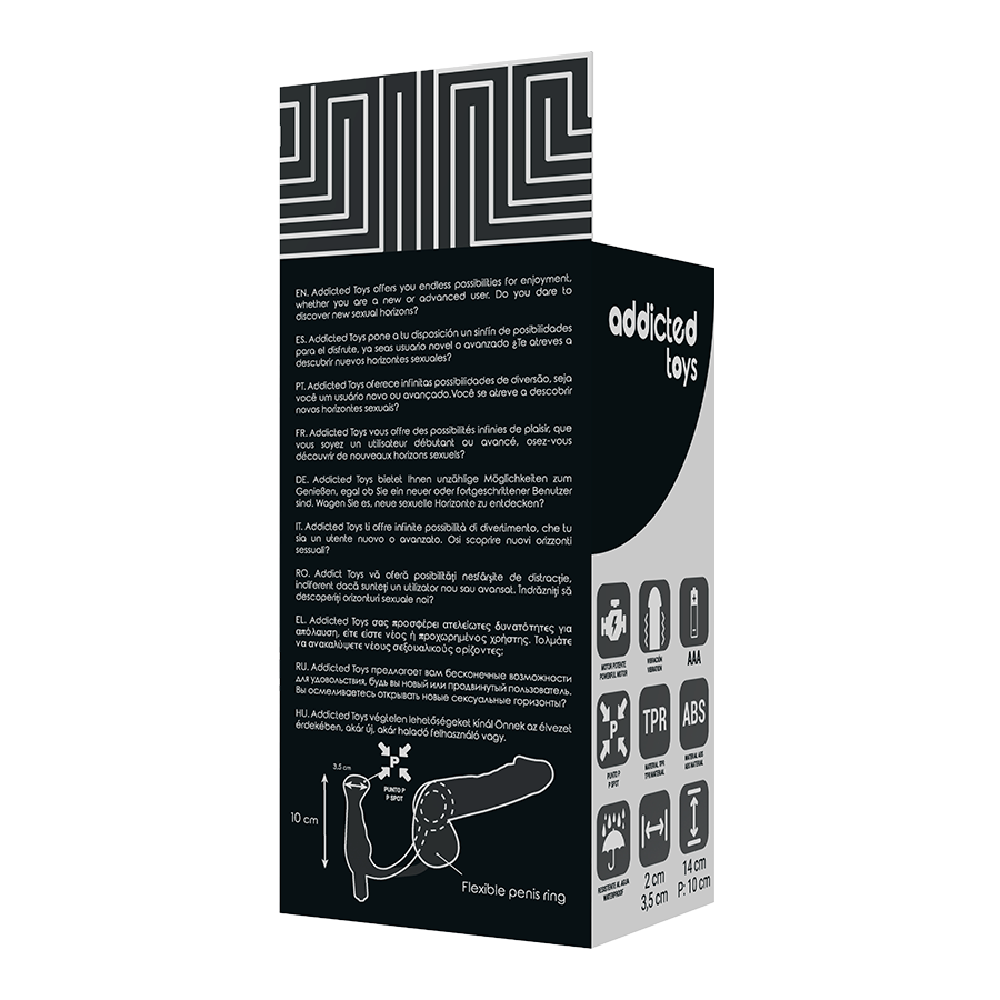 ADDICTED TOYS - VIBRADOR PROSTÁTICO NEGRO 10 CM