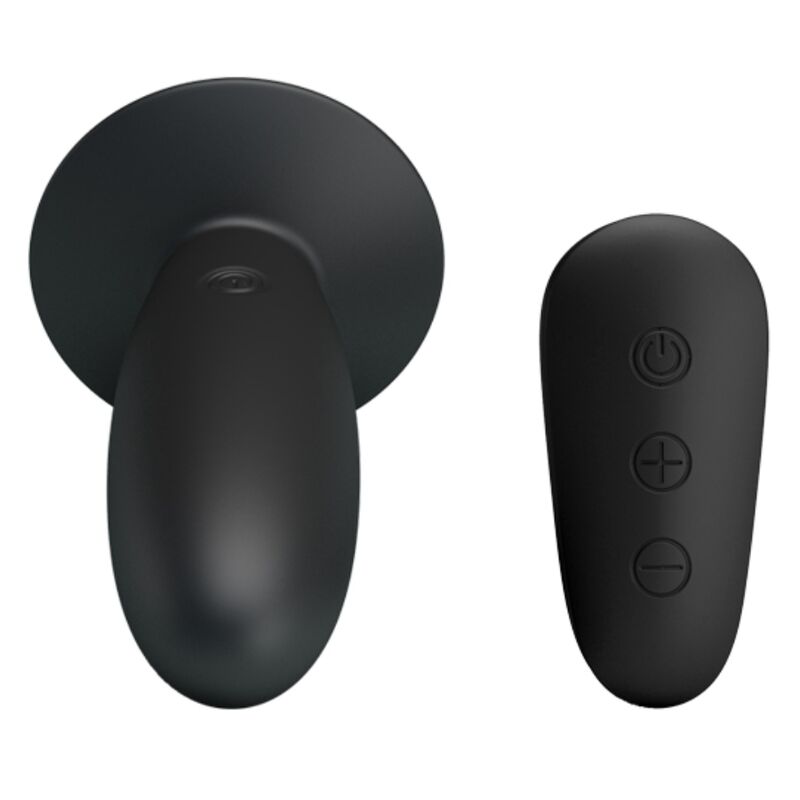 MR PLAY - PLUG ANAL CON VIBRACIÓN NEGRO CONTROL REMOTO